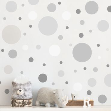 Autocolantes de parede Points Confetti Gray Set