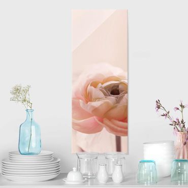 Quadros em vidro Focus On Light Pink Flower