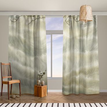 Cortinas Raging Waves with Flowers