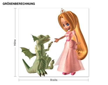 Autocolantes de parede Dragon & Princess