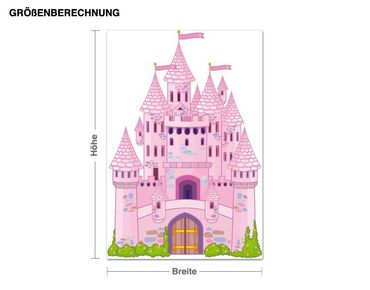 Autocolantes de parede Pink Fairytale Castle
