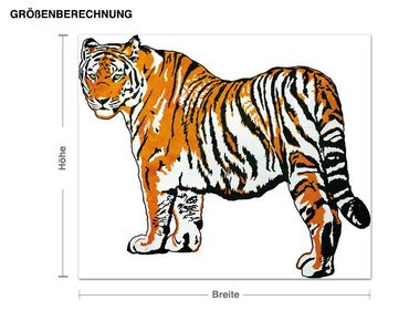 Autocolantes de parede Tiger Illustration