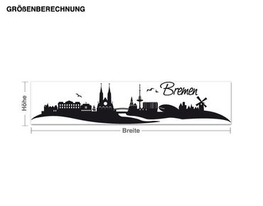 Autocolantes de parede Bremen Skyline with Lettering