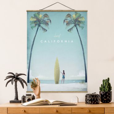 Quadros em tecido Travel Poster - California
