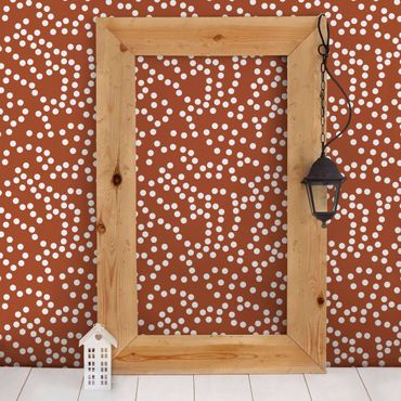 Papel de parede padrões Aboriginal Dot Pattern Brown