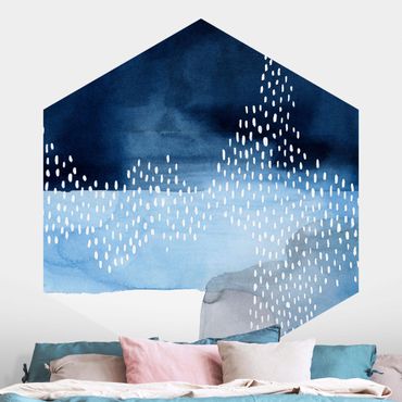 Papel de parede hexagonal Abstract Waterfall