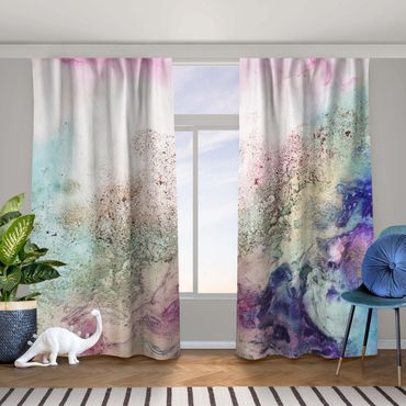 Cortinas Abstract Changing Colours In Pink And Purple