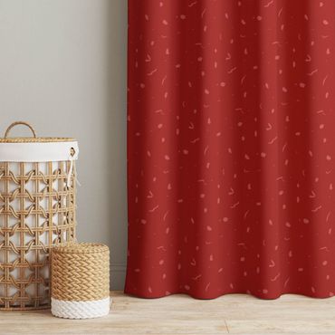 Cortinas Abstract Monochrome Pattern - Red