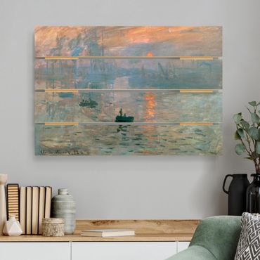 Quadros em madeira Claude Monet - Impression (Sunrise)