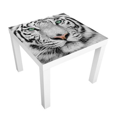 Papel autocolante para móveis Mesa Lack IKEA White Tiger