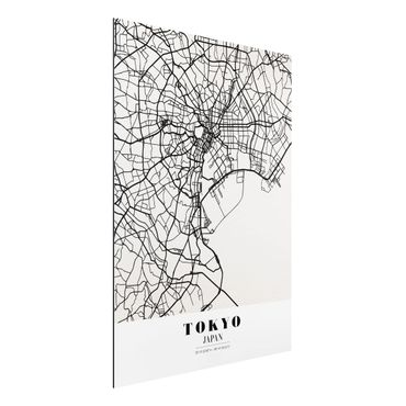 Quadros em alumínio Dibond Tokyo City Map - Classic