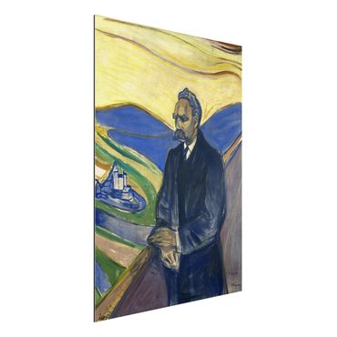 Quadros em alumínio Dibond Edvard Munch - Portrait of Friedrich Nietzsche