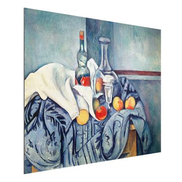Quadros em alumínio Dibond Paul Cézanne - Still Life With Peaches And Bottles