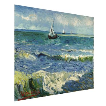 Quadros em alumínio Dibond Vincent Van Gogh - Seascape Near Les Saintes-Maries-De-La-Mer