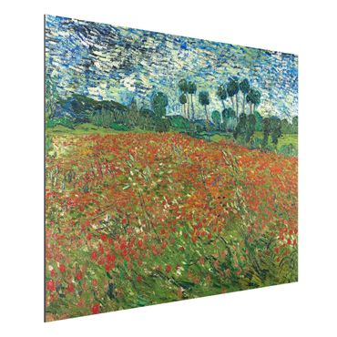 Quadros em alumínio Dibond Vincent Van Gogh - Poppy Field