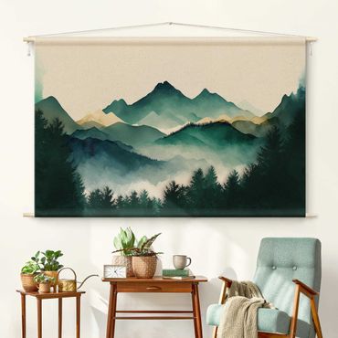 Tapeçaria de parede Mountainous Watercolour Landscape