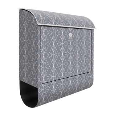 Caixas de correio Art Deco Diamond Pattern In Front Of Gray XXL