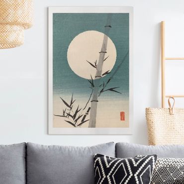 Telas decorativas Japanese Drawing Bamboo And Moon