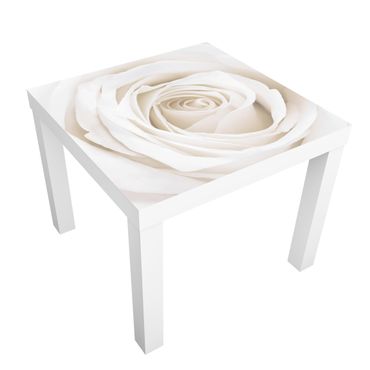 Papel autocolante para móveis Mesa Lack IKEA Pretty White Rose
