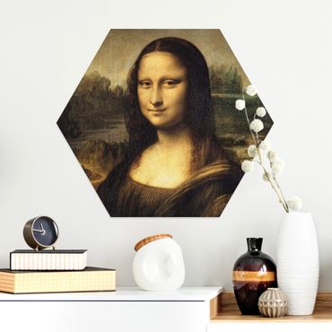 Quadros hexagonais Leonardo da Vinci - Mona Lisa