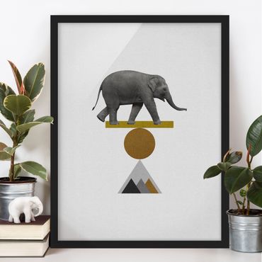 Quadros com moldura Art Of Balance Elephant