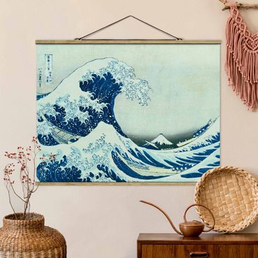 Quadros em tecido Katsushika Hokusai - The Great Wave At Kanagawa
