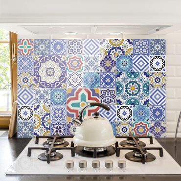 Painel anti-salpicos de cozinha Mirror Tiles - Elaborate Portuguese Tiles