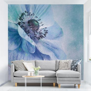 Mural de parede Flower In Turquoise