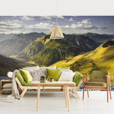 Mural de parede Mountains And Valley Of The Lechtal Alps In Tirol