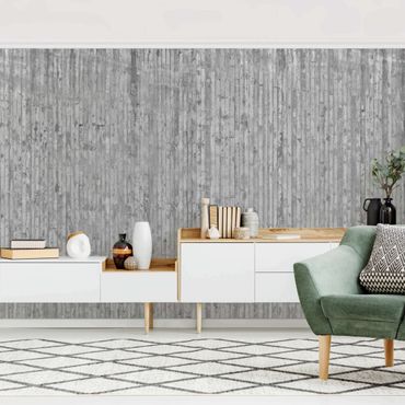 Papel de parede padrões Concrete Look Wallpaper With Stripes