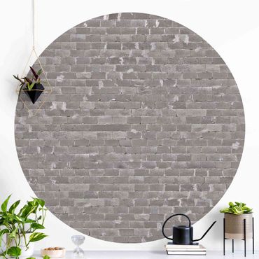 Papel de parede redondo Concrete Brick