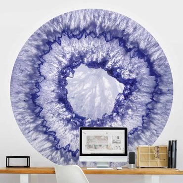 Papel de parede redondo Blue Purple Crystal