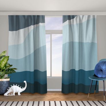 Cortinas Blue Waves And Dunes