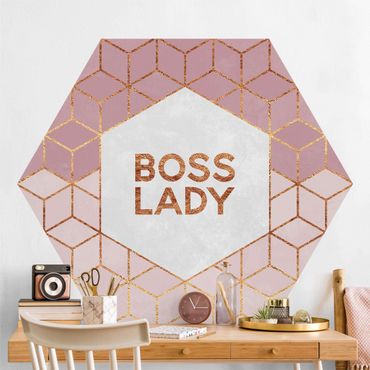 Papel de parede hexagonal Boss Lady Hexagons Pink