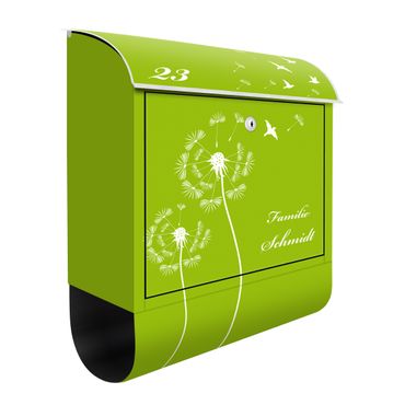 Caixas de correio Customised text Dandelion Apple Green