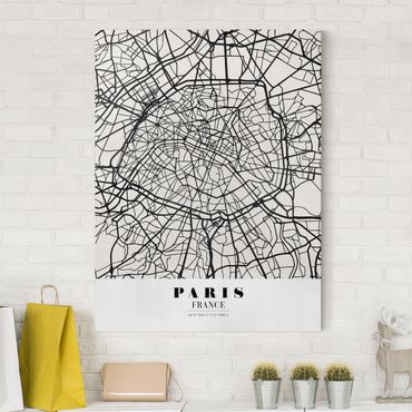 Telas decorativas Paris City Map - Classic