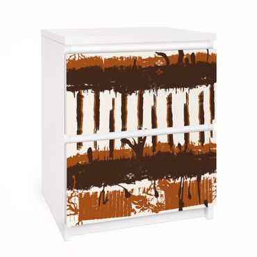 Papel autocolante para móveis Cómoda Malm Billy Bookshelf – Ethno Strips