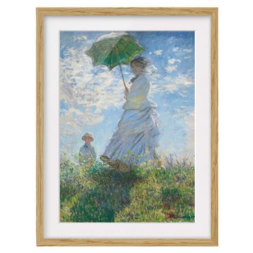 Quadros com moldura Claude Monet - Woman with Parasol