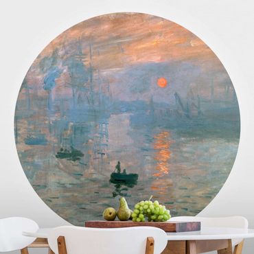 Papel de parede redondo Claude Monet - Impression (Sunrise)