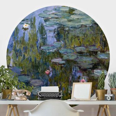 Papel de parede redondo Claude Monet - Water Lilies (Nympheas)