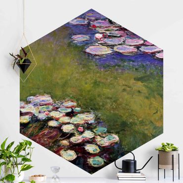 Papel de parede hexagonal Claude Monet - Water Lilies
