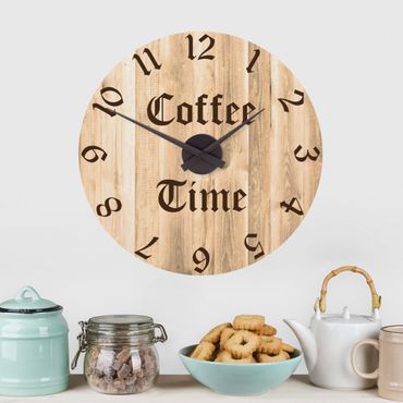 Autocolantes de parede Coffee Time Clock