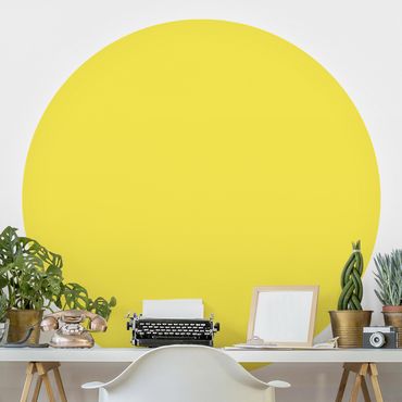 Papel de parede redondo Colour Lemon Yellow