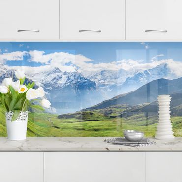 Backsplash de cozinha Swiss Alpine Panorama