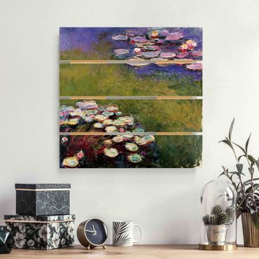 Quadros em madeira Claude Monet - Water Lilies