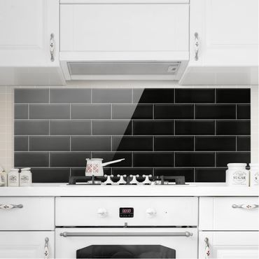 Painel anti-salpicos de cozinha Ceramic Tiles Black