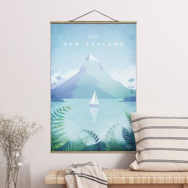 Quadros em tecido Travel Poster - New Zealand