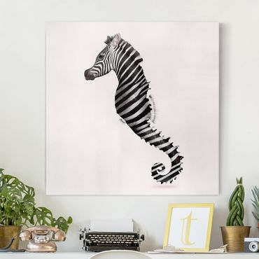 Telas decorativas Seahorse With Zebra Stripes