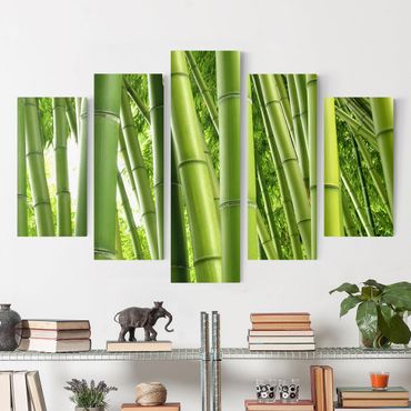 Telas decorativas 5 partes Bamboo Trees