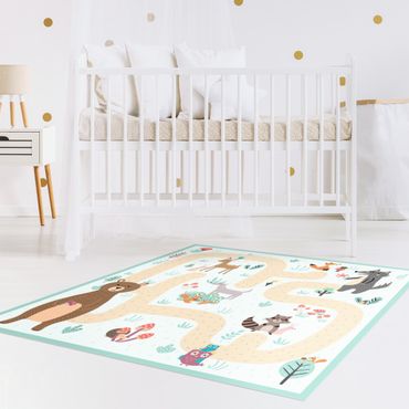 Tapete vinílico Playoom Mat Forest Animals - Friends On A Forest Path